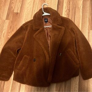 GAP Women's Rich Brown Teddy Jacket